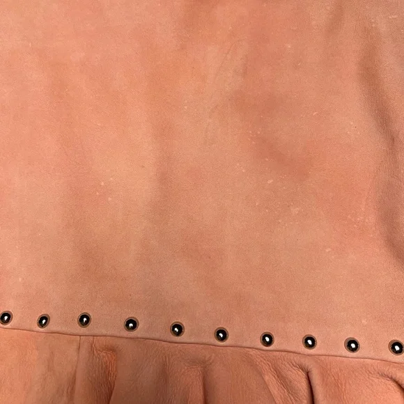 Understated Leather Studded Skirt- XS
